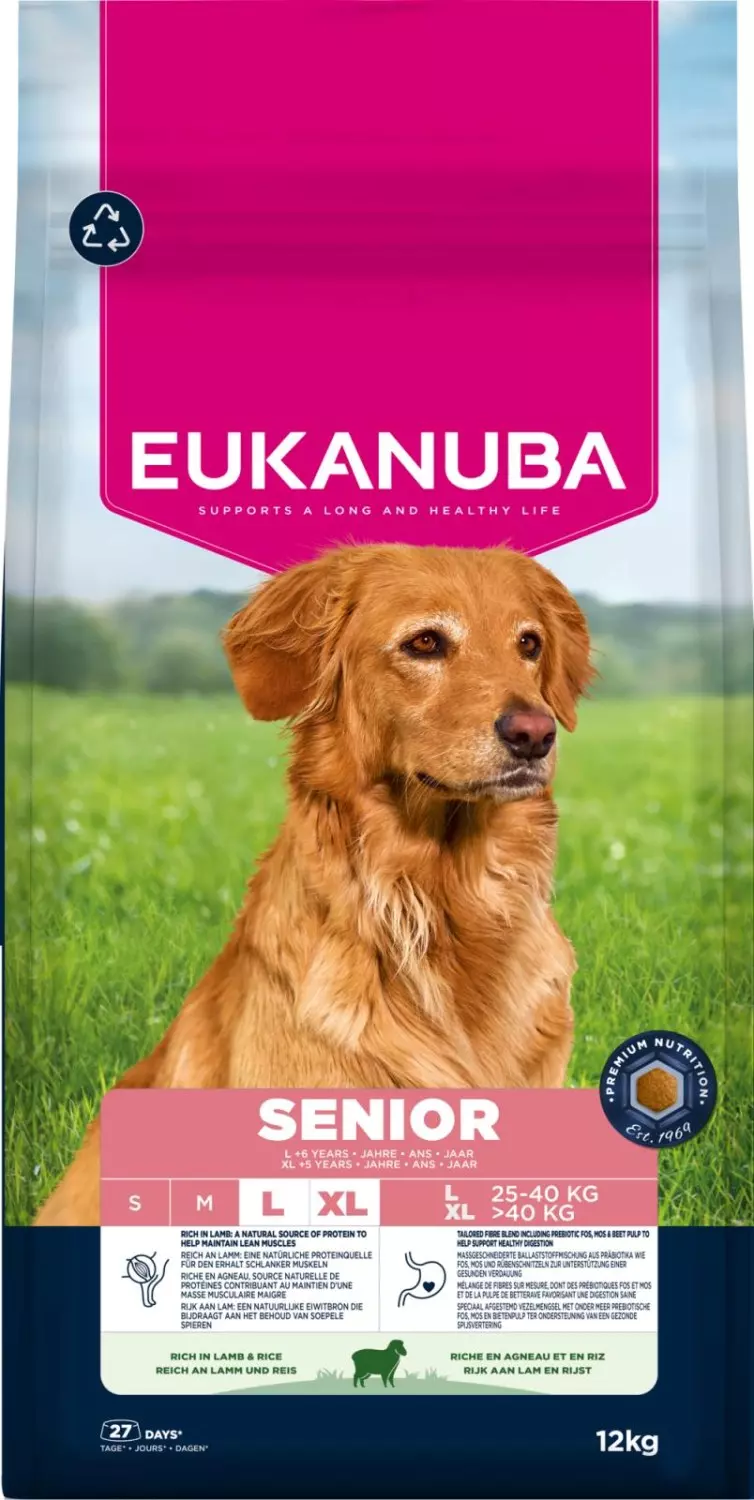 Eukanuba Senior Large lam & ris 12 kg