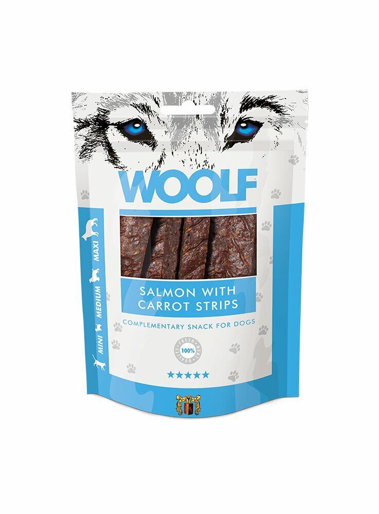 Woolf Salmon with carrot strips 100g