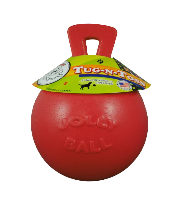 Jolly ball Tug-n-Toss 15cm rød