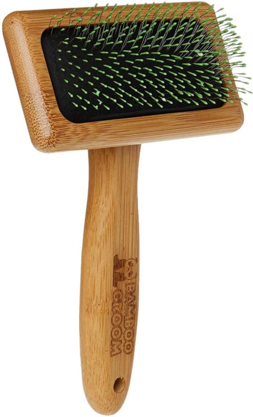 Bamboo Groom Soft Slicker m/knotter Medium