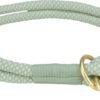 Halsbånd Soft Rope Halvstrup M 45cm/10mm Sage/Mint