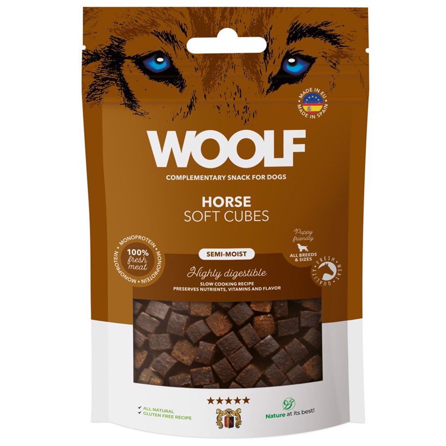 WOOLF soft cubes horse 100g