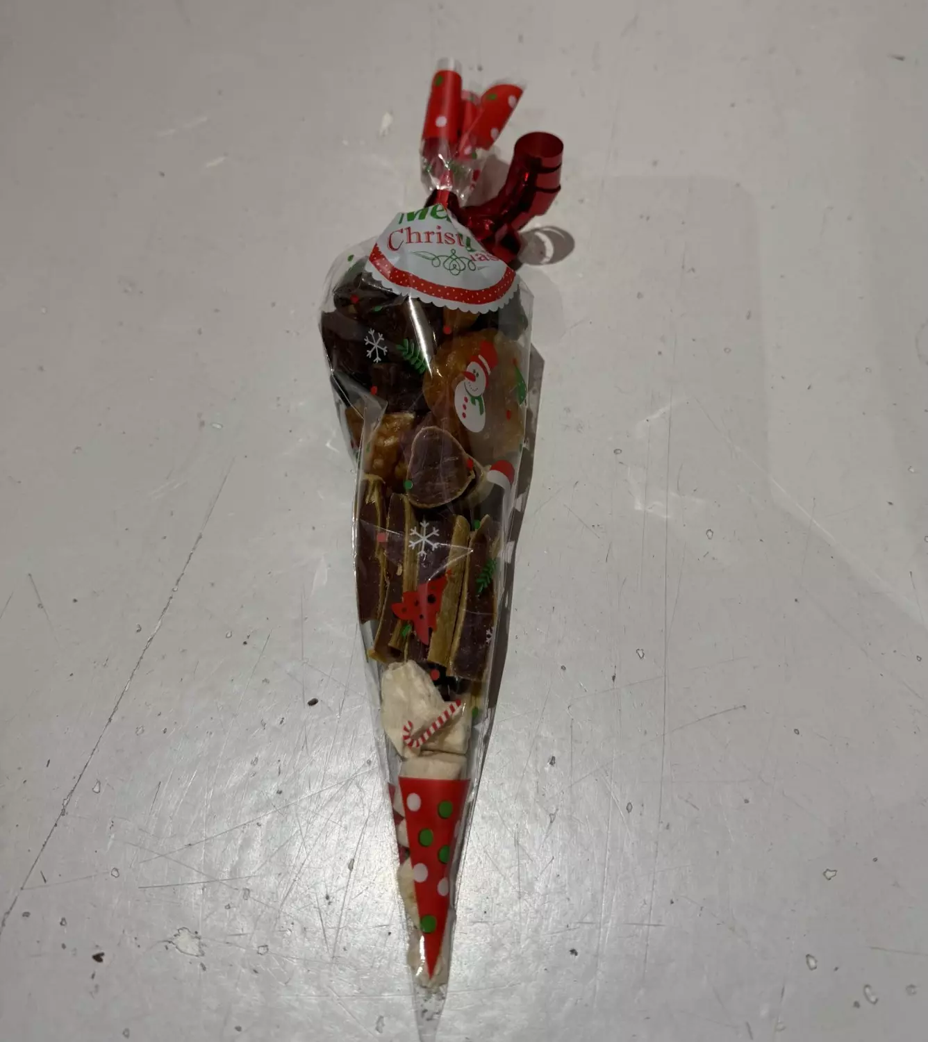 God jul kremmerhus i cellofan hund