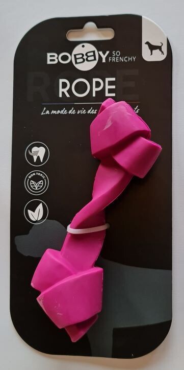 Bobby rubber toy rope lilla M