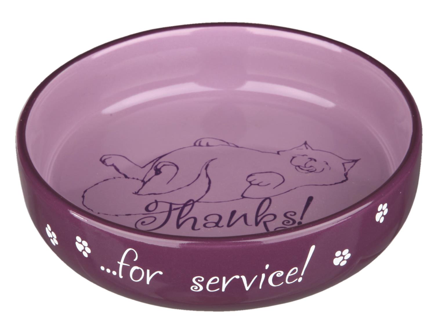 Katteskål keramikk "thanks for service!"