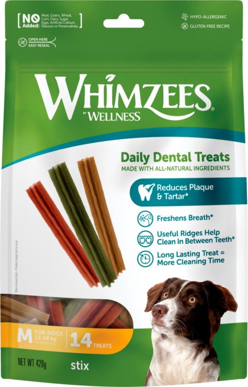 Whimzees Stix M til mellemstore hunder 420g