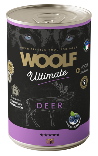 Woolf våtfor deer with blueberries 400g