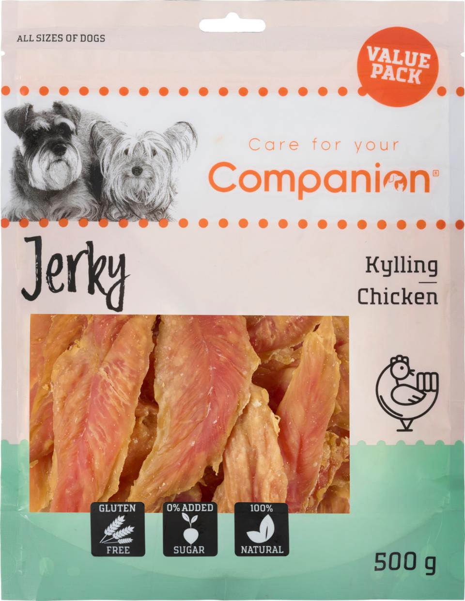 Companion chicken jerky 500g