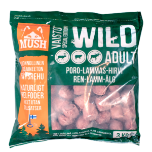 Mush Vaisto wild reinsdyr-lam-elg 3kg kjøttboller