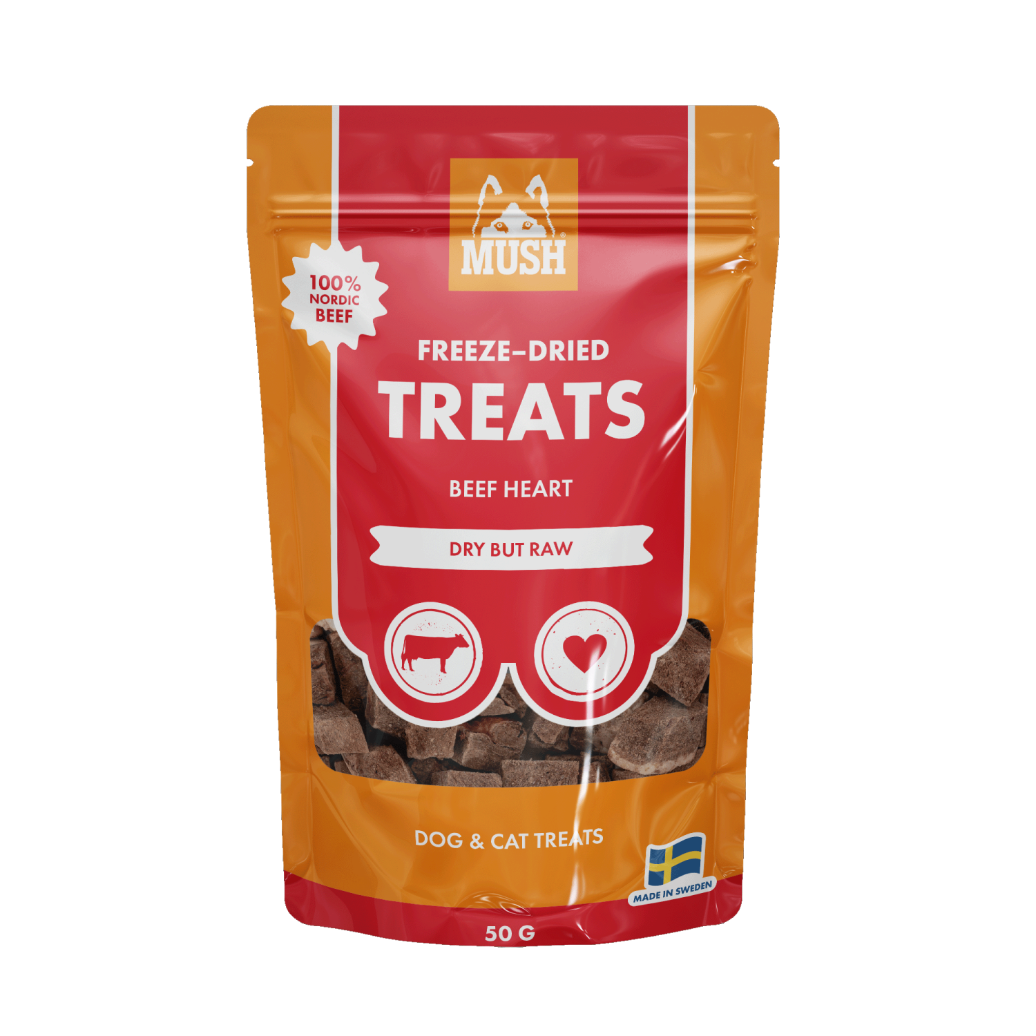 MUSH treats frysetørket storfehjerte 50g