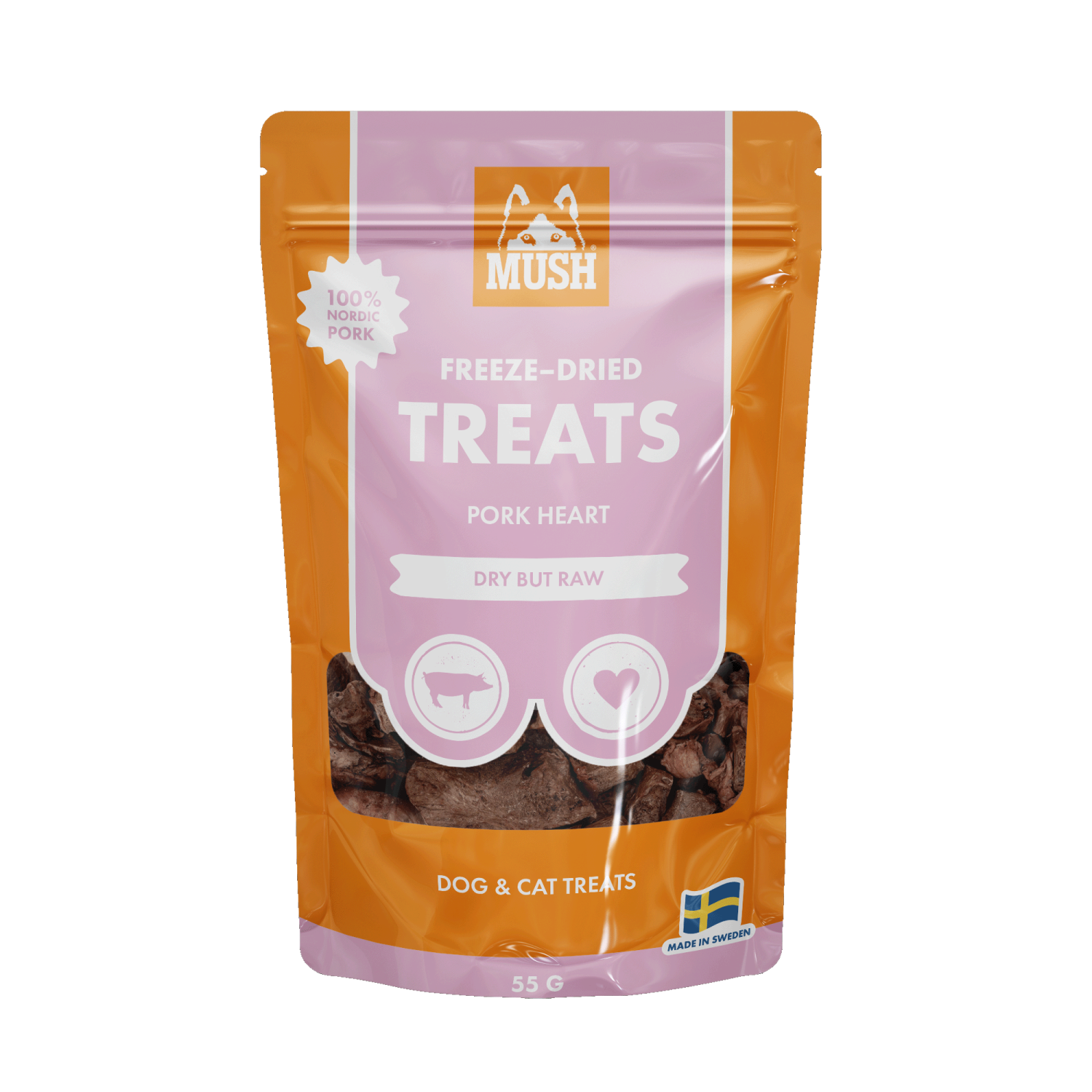 MUSH treats svinehjerte 50g