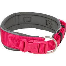 Halsbånd Premium Extra Wide 33-42cm 35mm S-M Fuchia/Grafitt