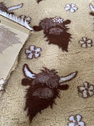 VetBed Nonslip Highland Ku Beige 100x75cm