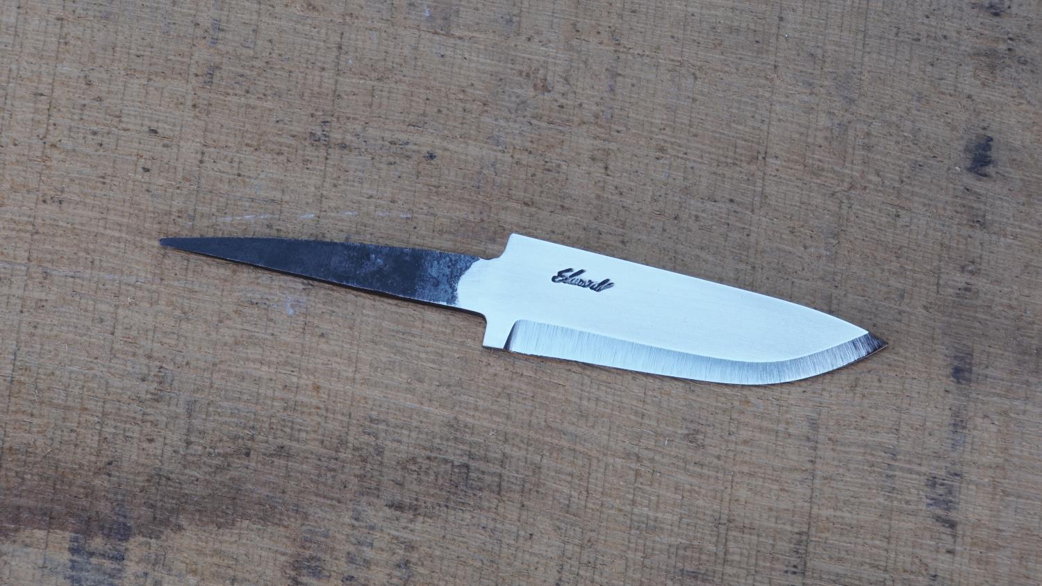 Knivblad med "drop", blank 30-70 mm