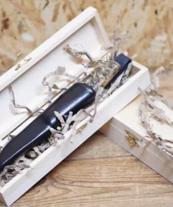 Gaveeske til kniv, trehvit, 5 stk.