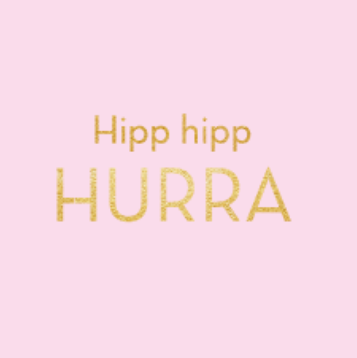 Serviett - Hipp hipp hurra, rosa