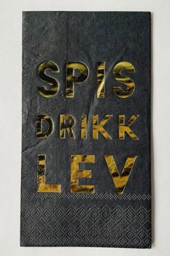 Serviett- Spis, driv, lev 33x34