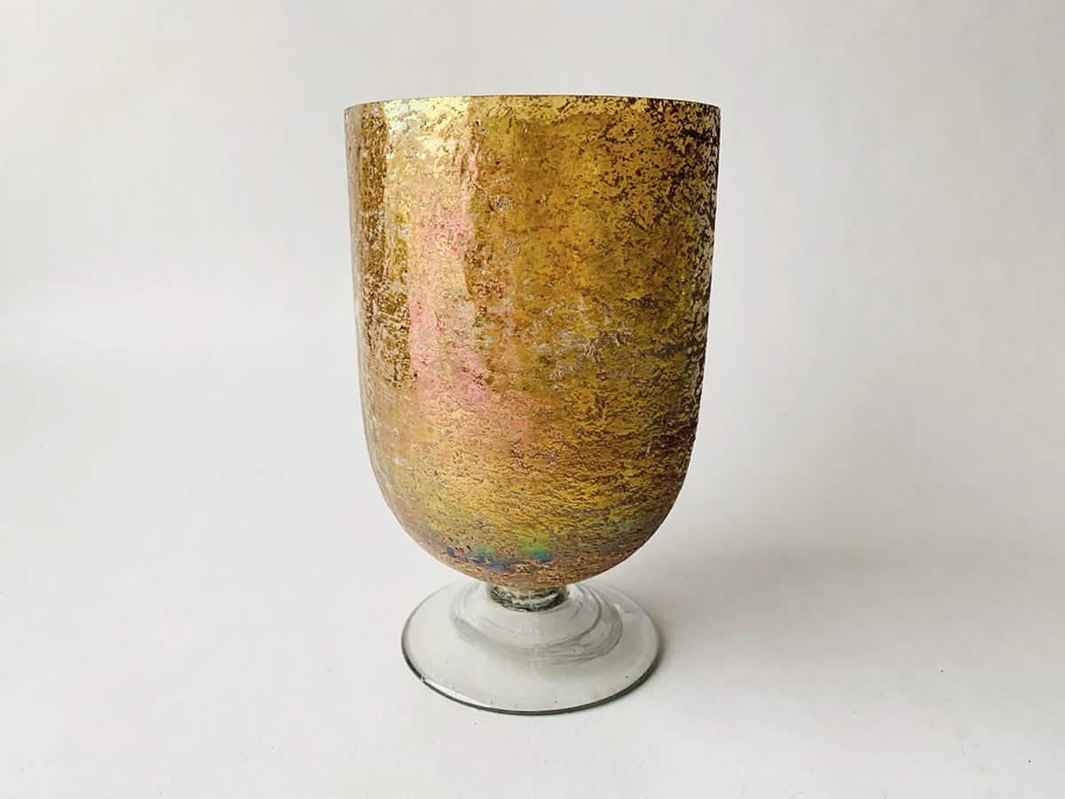 Lysglass på stett champagne 14 cm
