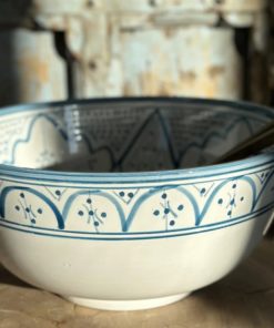 Marokko Salatbolle, Lys blå, 25 cm
