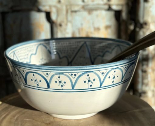 Marokko Salatbolle, Lys blå, 25 cm