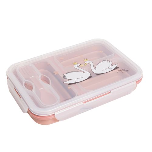 Matboks i silikon, rosa