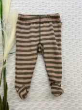 Joha bukse med fot | merinoull | rosa stripet
