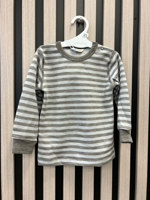 Joha genser| merinoull | grå stripet