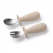 Bestikksett, beige