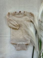 Joha body | merinoull | beige med blondekant