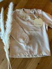 Enfant genser med blonde | beige