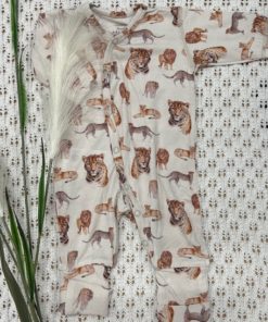 Hust and claire bambus heldress | beige tiger/løve