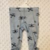 Joha leggings med fot | ull/bambus | blå fly