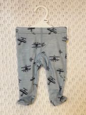 Joha leggings med fot | ull/bambus | blå fly