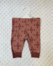 Joha leggings | merinoull | mørk rosa stjerner
