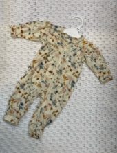 Joha heldress med tryllefot | merinoull | offwhite med blomster