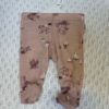 Joha leggings med fot | ull/bambus | rosa med dyr