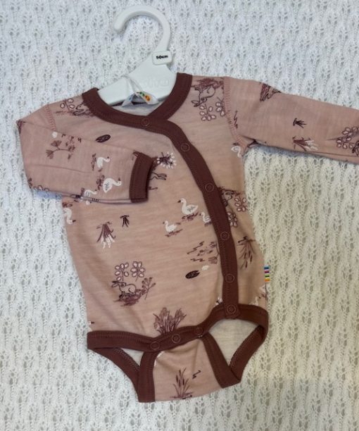 Joha omslagsbody | ull/bambus | rosa med dyr