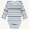 Hust and claire ull/bambus body | blå med striper