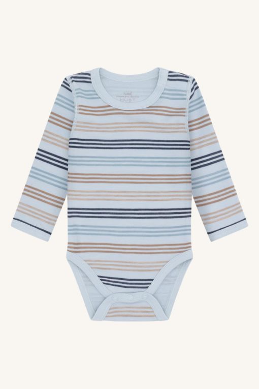 Hust and claire ull/bambus body | blå med striper