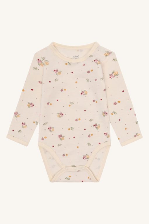 Hust and claire ull/bambus bambus | offwhite med blomster