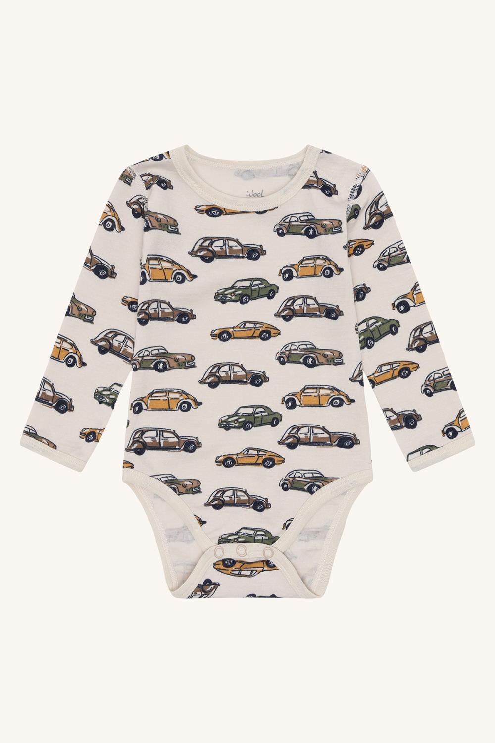 Hust and claire ull/bambus bambus | offwhite med biler