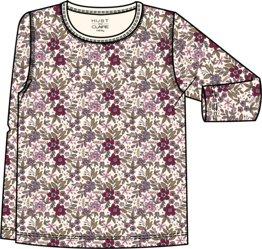 Hust and claire ull/bambus genser | blomster