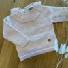 Wedoble perlestrikket genser | merinoull | rosa