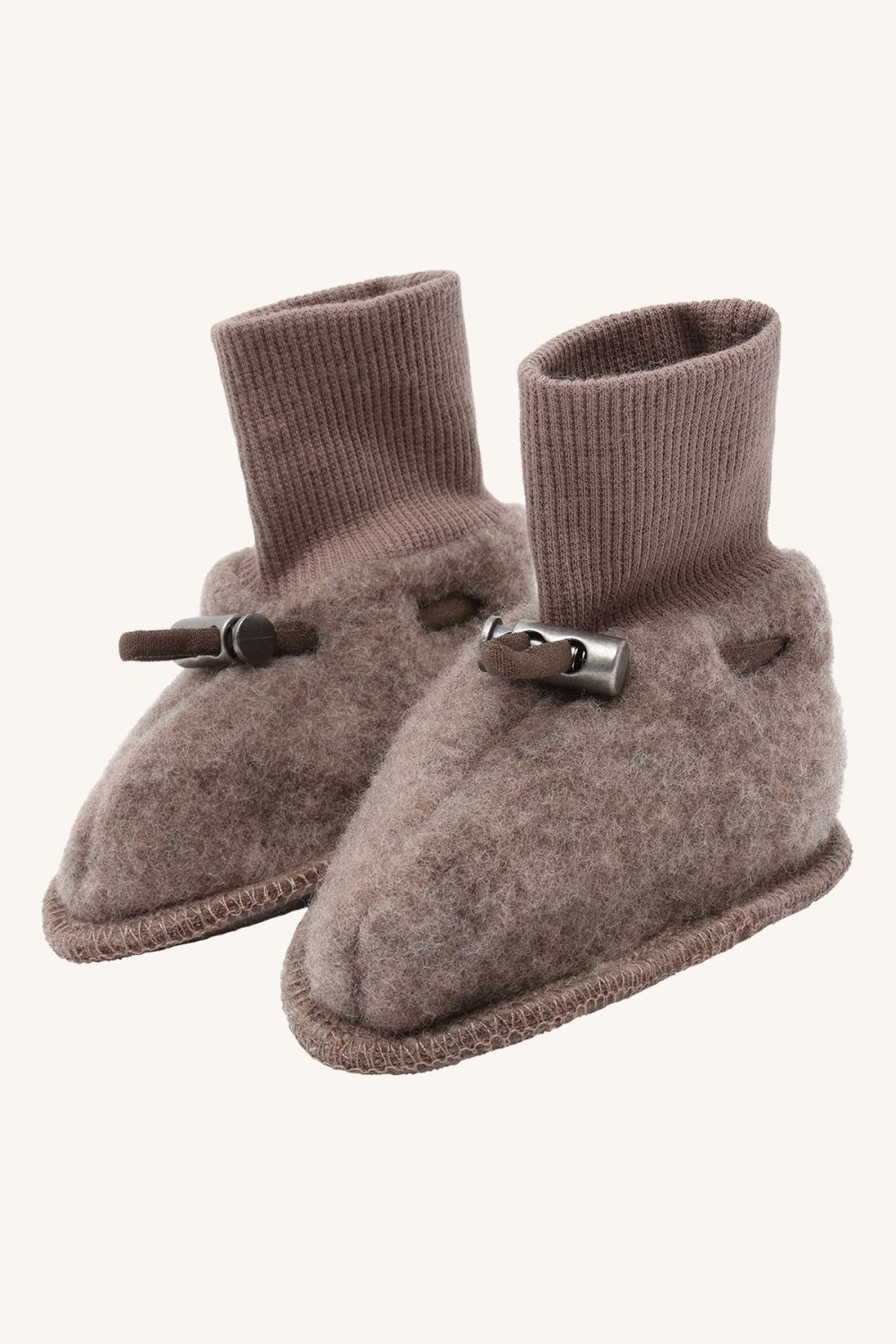 Hust and Claire ullfleece tøfler | brun