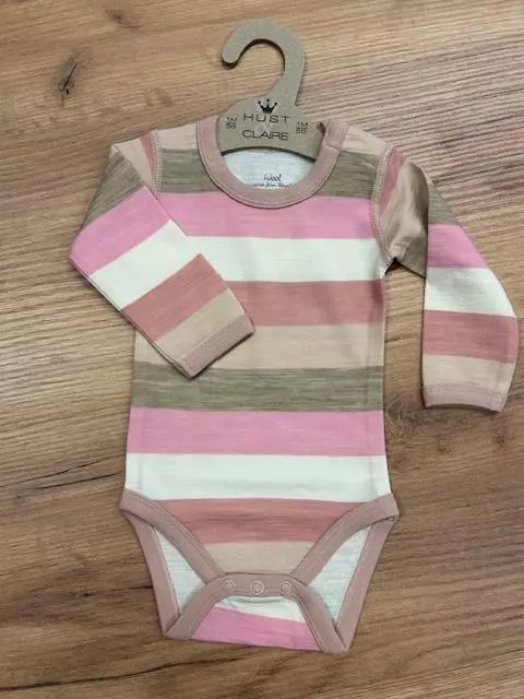 Hust and claire body | ull/bambus | rosa striper