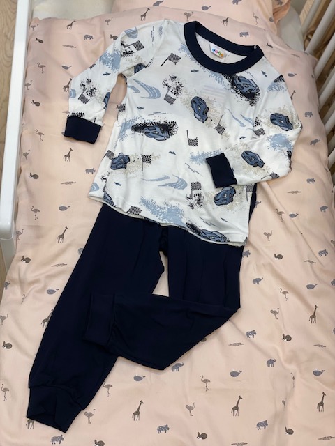 Joha pysj to-delt | bambus | blå kjøretøy