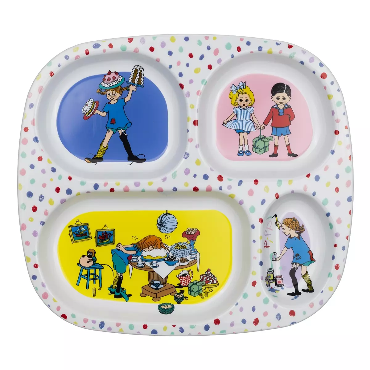 Pippi Langstrømpe inndelt tallerk