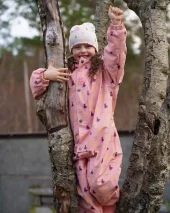 Kattnakken helårsregndress Hagl | rosa krystall