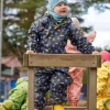 Kattnakken helårsregndress Hagl | marine