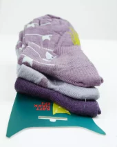 Kattnakken 3 pk ullsokker | fiol